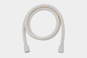 白色波纹PVC凹凸管塑料淋浴喷头软管ACS/WRAS认证